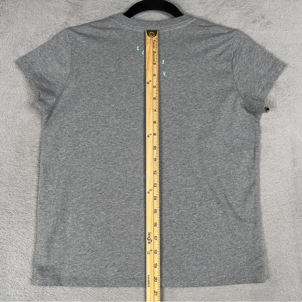 Clare V. Liberez Les Sardines Short Sleeve Shirt Women's XS Gray 100% Cotton - Picture 9 of 9